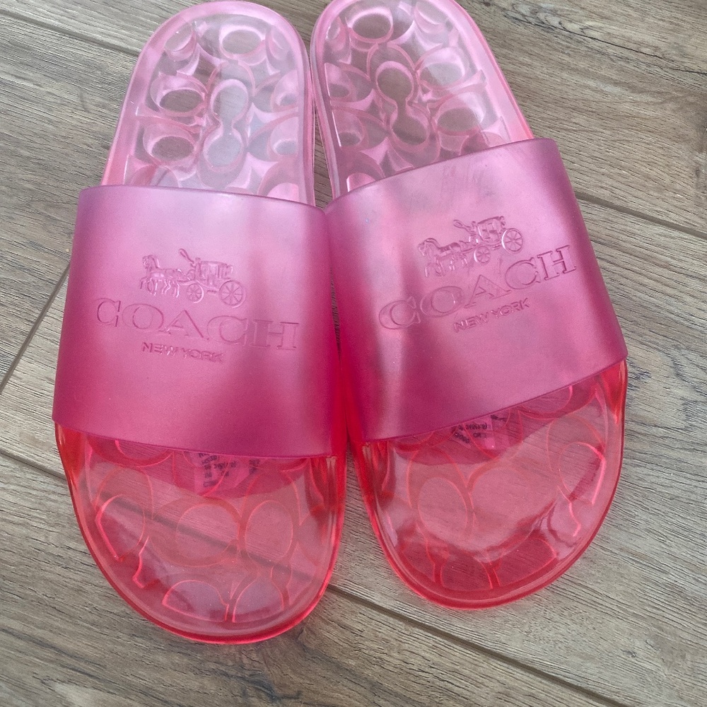 Coach jelly slides
